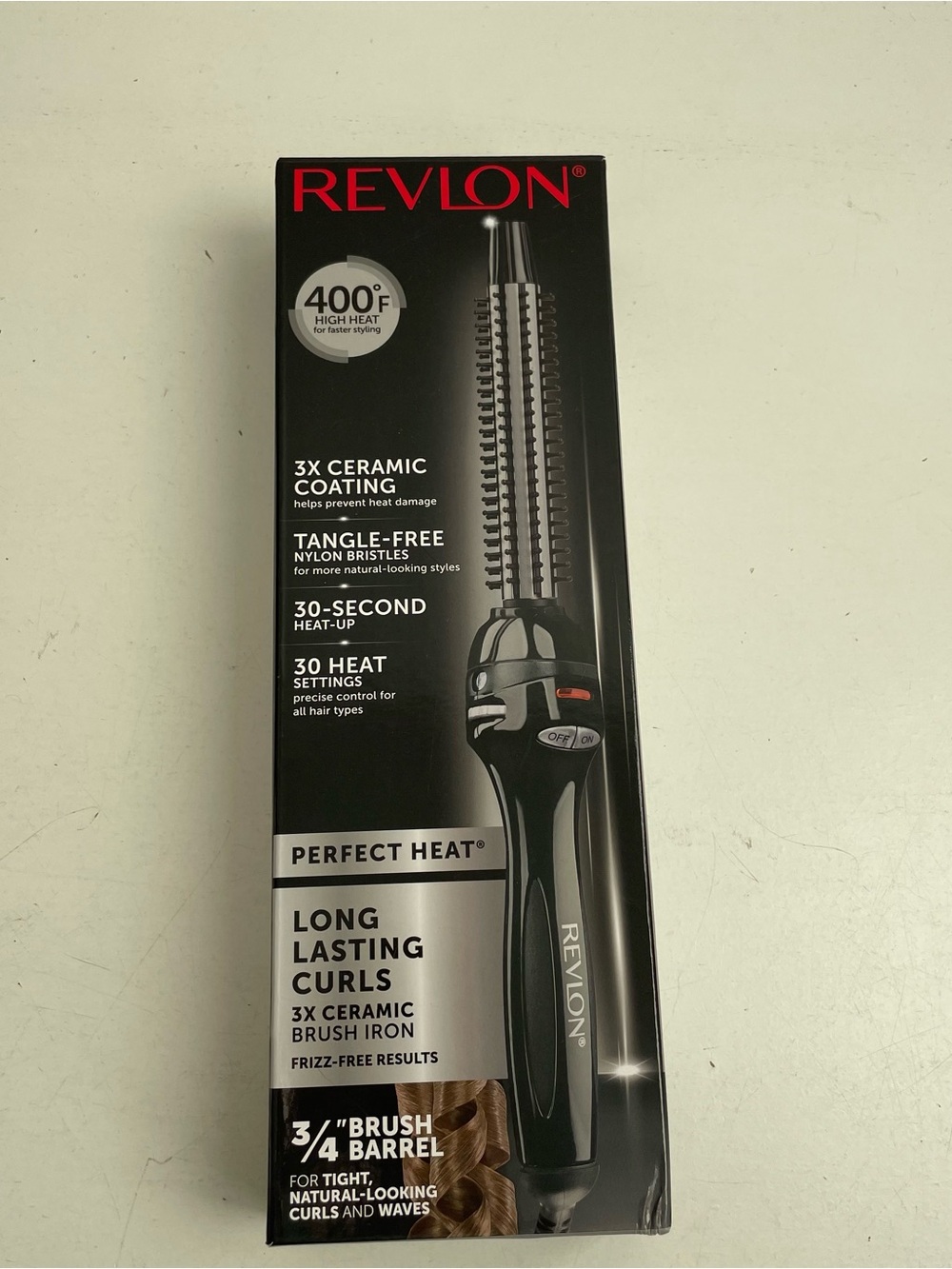 NEW Revlon Perfect Heat 3/4" Ceramic Curling Hot Brush Iron RV054